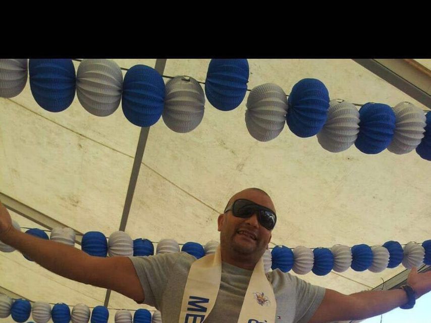 Hafid, en una fotografía antigua en una fiesta en Melilla.
